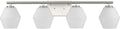 Progress Lighting P300433-009 Copeland Collection 33 in. Four-Light Brushed Nickel Vanity Light with Etched Opal Glass Shades