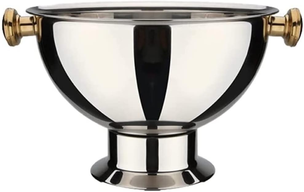Ice Buckets for Parties Stainless Steel Ice Bucket Champagne Refrigerated Bucket Wine Ice Bucket Cooler Champagne Bucket Bar Accessories(A)