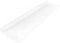 Linear Floating Shelf - Forged Raw Steel - Industrial Heavy Duty Metal Wall Mounted Modern Rustic Shelf - Made in THE USA (36-inch x 8-inch White)