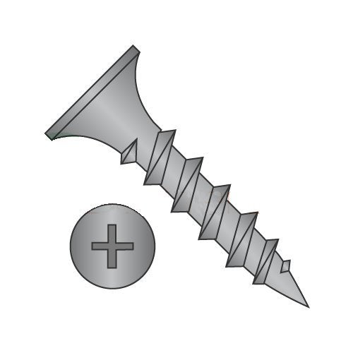 #10 x 3 Coarse Drywall Screws/Phillips/Bugle Head/Steel/Black Phos (Carton: 1,000 pcs)
