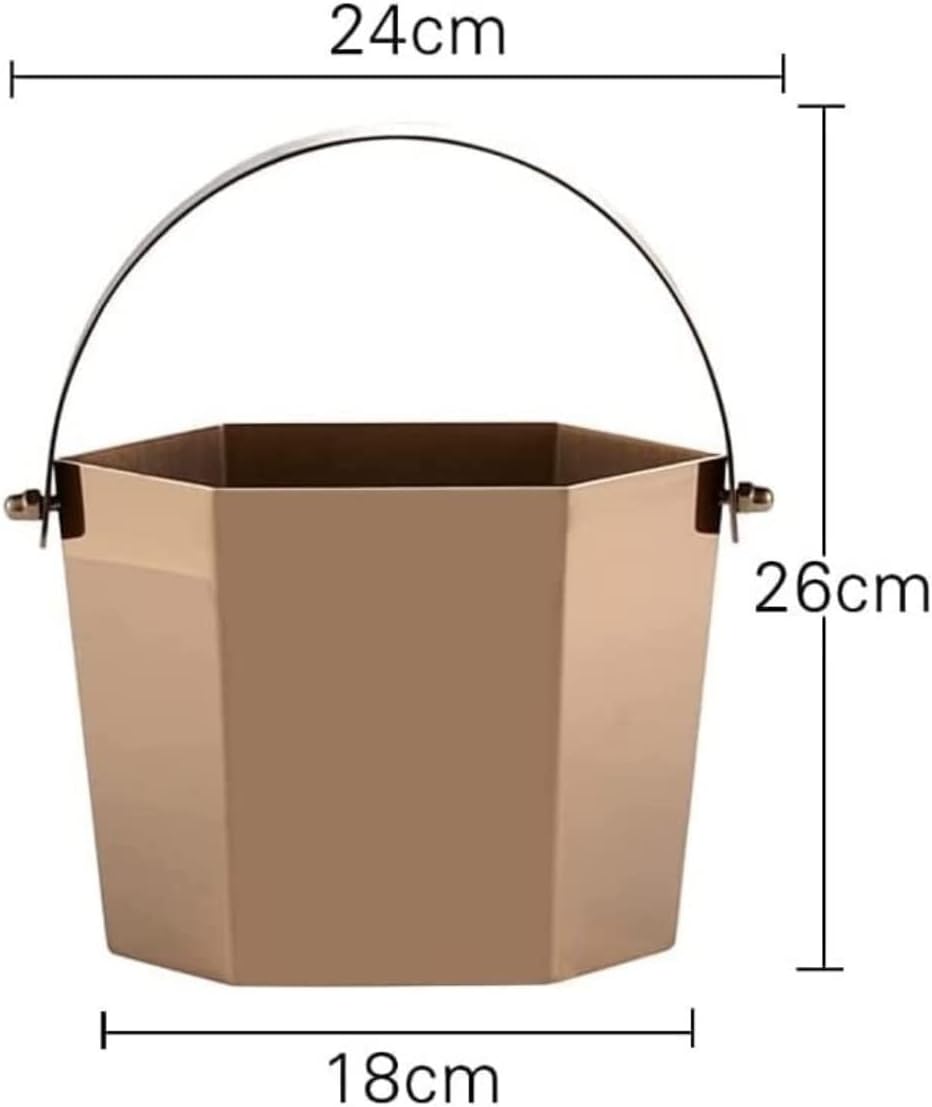 Ice Buckets for Parties Stainless Steel Portable Champagne Bucket Creative Red Wine Ice Bucket Cooler Barrel Champagne Bucket Bar Accessories(A)