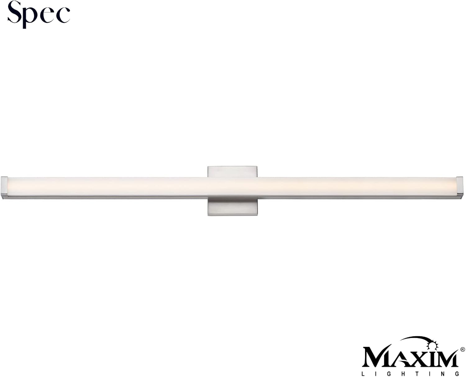 Maxim Lighting Spec Vanity 48' 1-Light Bath Vanity Light | Satin Nickel Aluminum Finish | Pmma Acrylic Shade | Contemporary Indoor Light Fixture | Ideal for Bathrooms & Powder Rooms | 52008SN