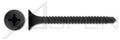 (2000 pcs) #8 X 2-1/2', Drywall Screws, Self-Drilling Point, Bugle Phillips Drive, Fine Thread, Steel, Black Phosphate