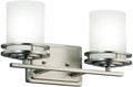 Kichler Hendrik 14.5' 2 Light Vanity Light with Satin Etched Cased Opal Glass Brushed Nickel