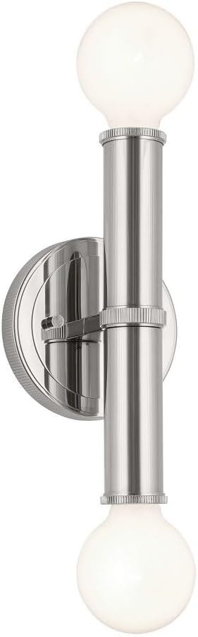 Kichler Torche 9.75' 2 Light Wall Sconce in Polished Nickel