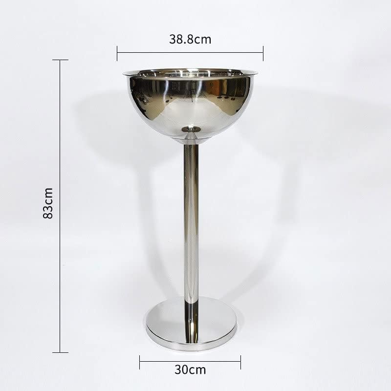 Ice Bucket Champagne Bucket Ice Bucket Vertical with Rack Champagne Bucket Thickened Stainless Steel Ice Wine Basin Bar Ware Beverage Barware Accessories Ice Bucket Beverage Tub (Color : Brass)