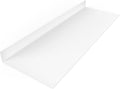Made in the USA - 36 Inch Linear Floating Shelf - Forged Raw Steel - Industrial Heavy Duty Metal Wall Mounted Modern Rustic Shelf (36-inch x 12-inch White)