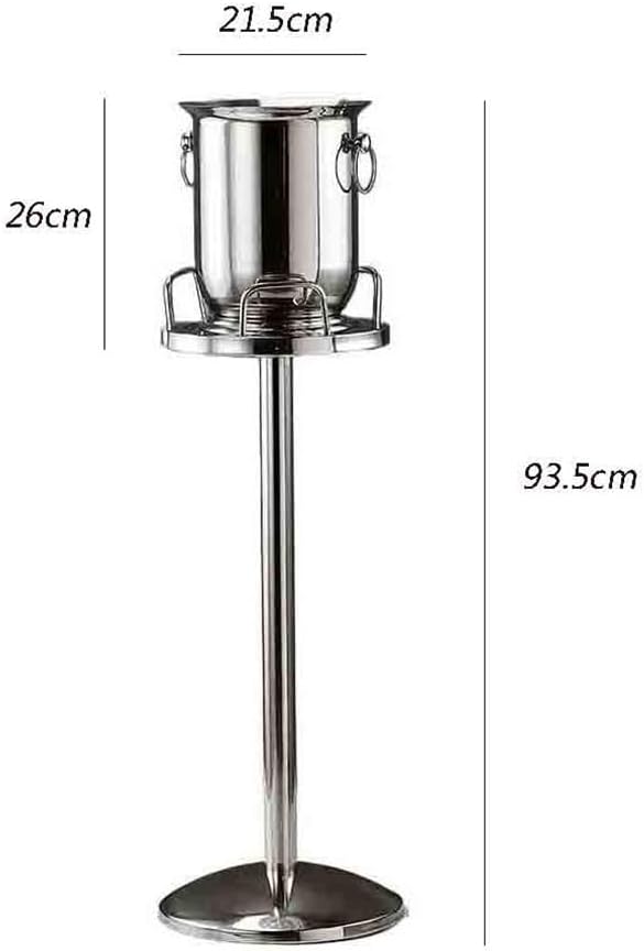 Ice Bucket Household with Rack Ice Pellet Bucket with Kickstand Luxury Wine Bucket European Champagne Bucket Rack Stainless Steel Bar Ice Bucket Beverage Tub