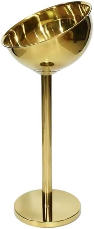 Ice Bucket Vertical Stainless Steel Champagne Bucket Thickened Outdoor Ice Wine Basin Home Party Ice Wine Bucket Bar Ice Bucket Beverage Tub(Gold)
