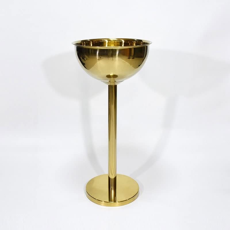Ice Bucket Champagne Bucket Ice Bucket Vertical with Rack Champagne Bucket Thickened Stainless Steel Ice Wine Basin Bar Ware Beverage Barware Accessories Ice Bucket Beverage Tub (Color : 1)