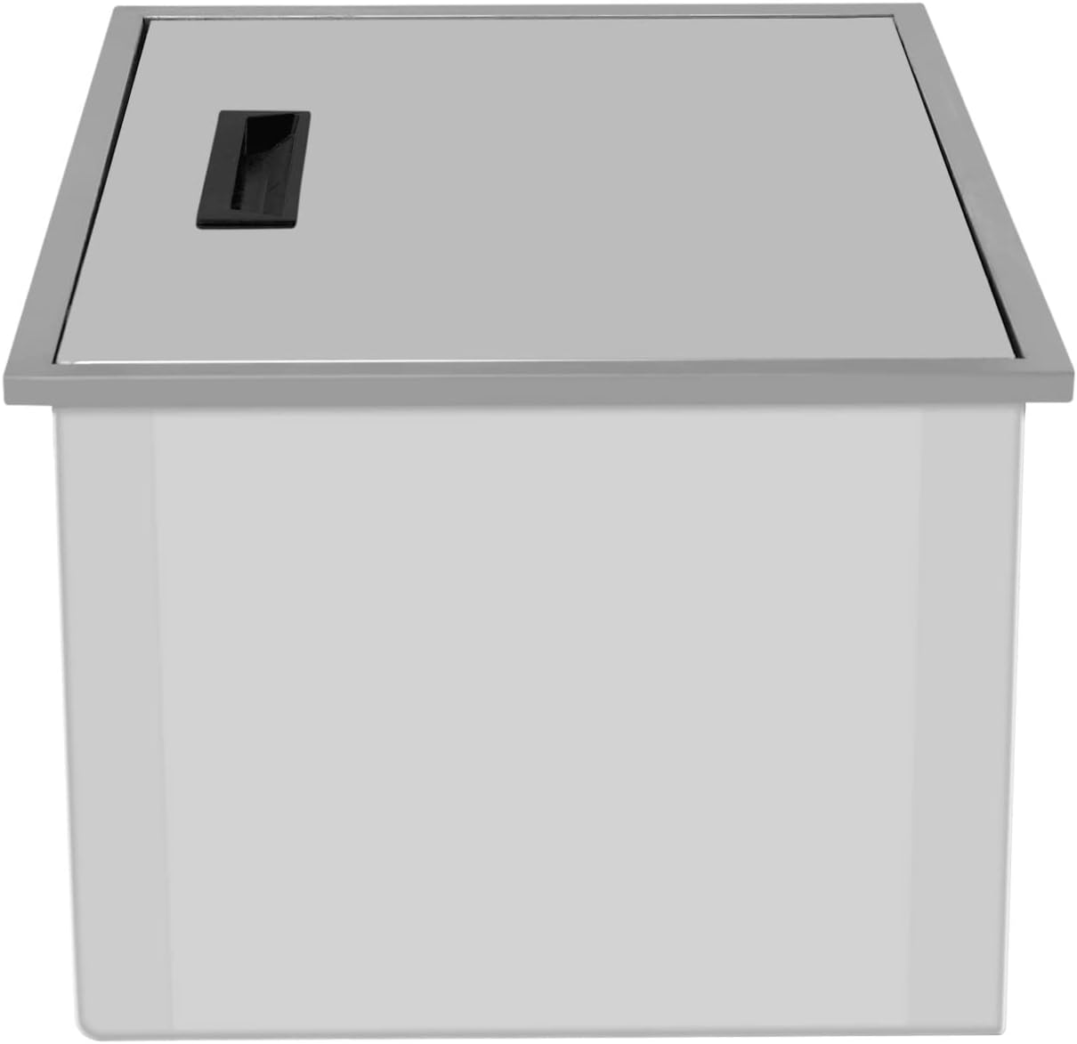 21L x 17W x 17H Inch Drop in Ice Chest with Cover, 70 Qt Commercial Stainless Steel Ice Cooler Bin, Insulated Ice Bucket Included Drain-Pipe and Drain Plug for Cold Wine Beverage