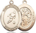 14kt Gold Filled St. Sebastian/Soccer Medal.