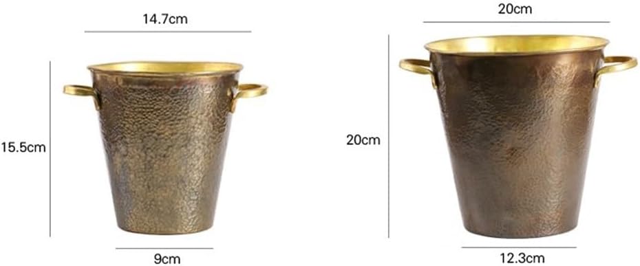Ice Bucket, Retro Metal Ice Buckets, Beverage Tub Ice Bucket Champagne Buckets for Business and Family Party(Small)
