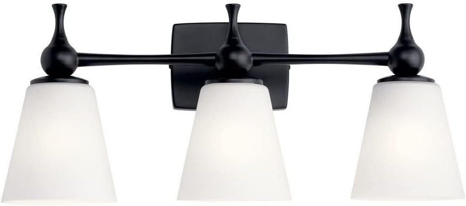 Kichler Cosabella 24 Inch 3 Light Vanity Light with Satin Etched Case Opal in Polished Nickel