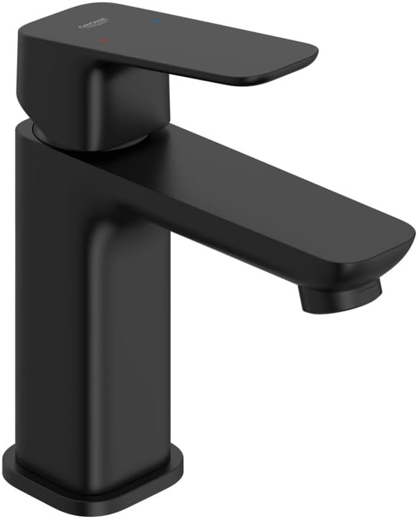 Grohe 1018992430 Cubeo Single Hole Single Handle S-Size Bathroom Faucet, Less Drain, 1.2 GPM, Matte Black