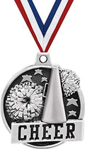 1.5' Cheer Medal - Silver Cheer Challenger Award Medals