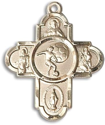 14kt Gold Filled 5-Way Soccer Medal.