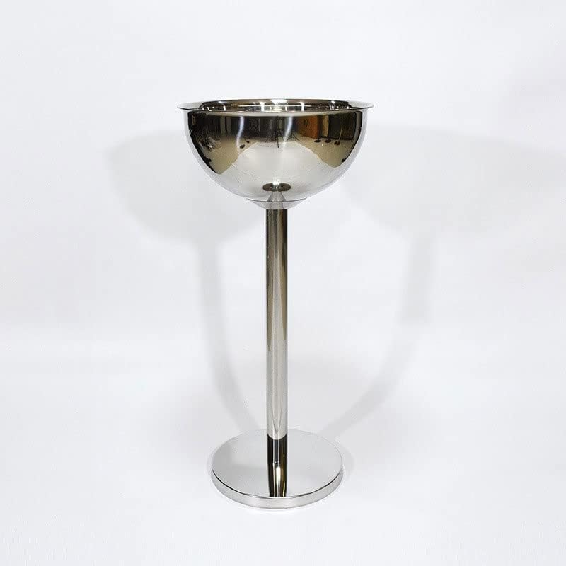 Ice Bucket Champagne Bucket Ice Bucket Vertical with Rack Champagne Bucket Thickened Stainless Steel Ice Wine Basin Bar Ware Beverage Barware Accessories Ice Bucket Beverage Tub (Color : Brass)