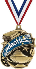 Crown Awards Science Medals - 2' Kudos Robotics Science Fair Award Medals Gold Prime
