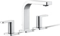 Kohler K-23484-4N-CP Parallel Widespread Bathroom Sink Faucet, .5 GPM, Lever Handles, Polished Chrome