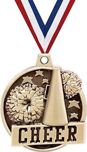 Crown Awards 1.5' Cheer Medal - Gold Cheer Challenger Award Medals