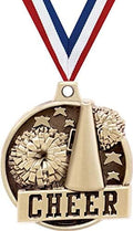 Crown Awards 1.5' Cheer Medal - Gold Cheer Challenger Award Medals