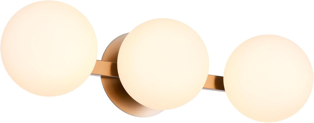Bathroom Vanity Light Fixtures, Modern 3 Lights Globe Wall Sconce Lighting Brushed Nickel, Porch Wall Mount Light Fixture for Bathroom, Mirror Cabinets Hallway Stairs