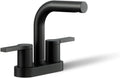 KOHLER K-33591-4-BL Elate® Centerset Bathroom Sink Faucet, Bathroom Faucets, 1.2 GPM, Matte Black