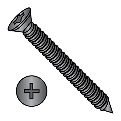 #8 x 3' Fine Drywall Screws/Phillips/Trim Head/Steel/Black Phos / 3000 Pc. Carton