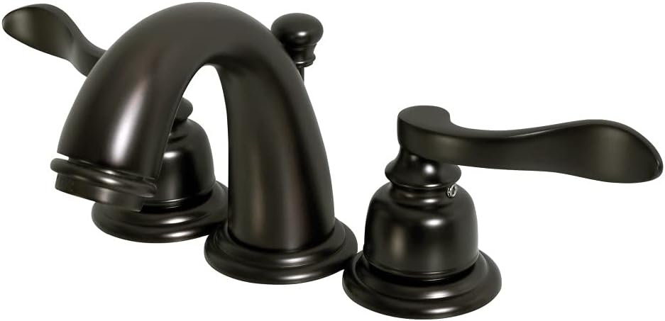 Kingston Brass KB8915NFL NuWave French Widespread Bathroom Faucet, Oil Rubbed Bronze