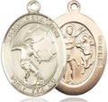 14kt Gold Filled St. Sebastian/Soccer Medal.