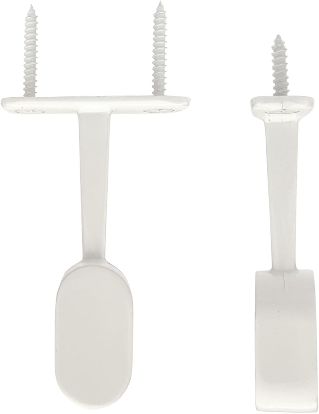 Oval Closet Rod End Hanger | Gloss White | 10 Pack