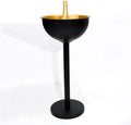 Ice Bucket Champagne Bucket Stainless Steel Ice Bucket Vertical with Rack Champagne Bucket Thickened Ice Wine Basin Household Ice Bucket Bar Ktv Ice Cooler Ice Bucket Beverage Tub (Color : Brass)