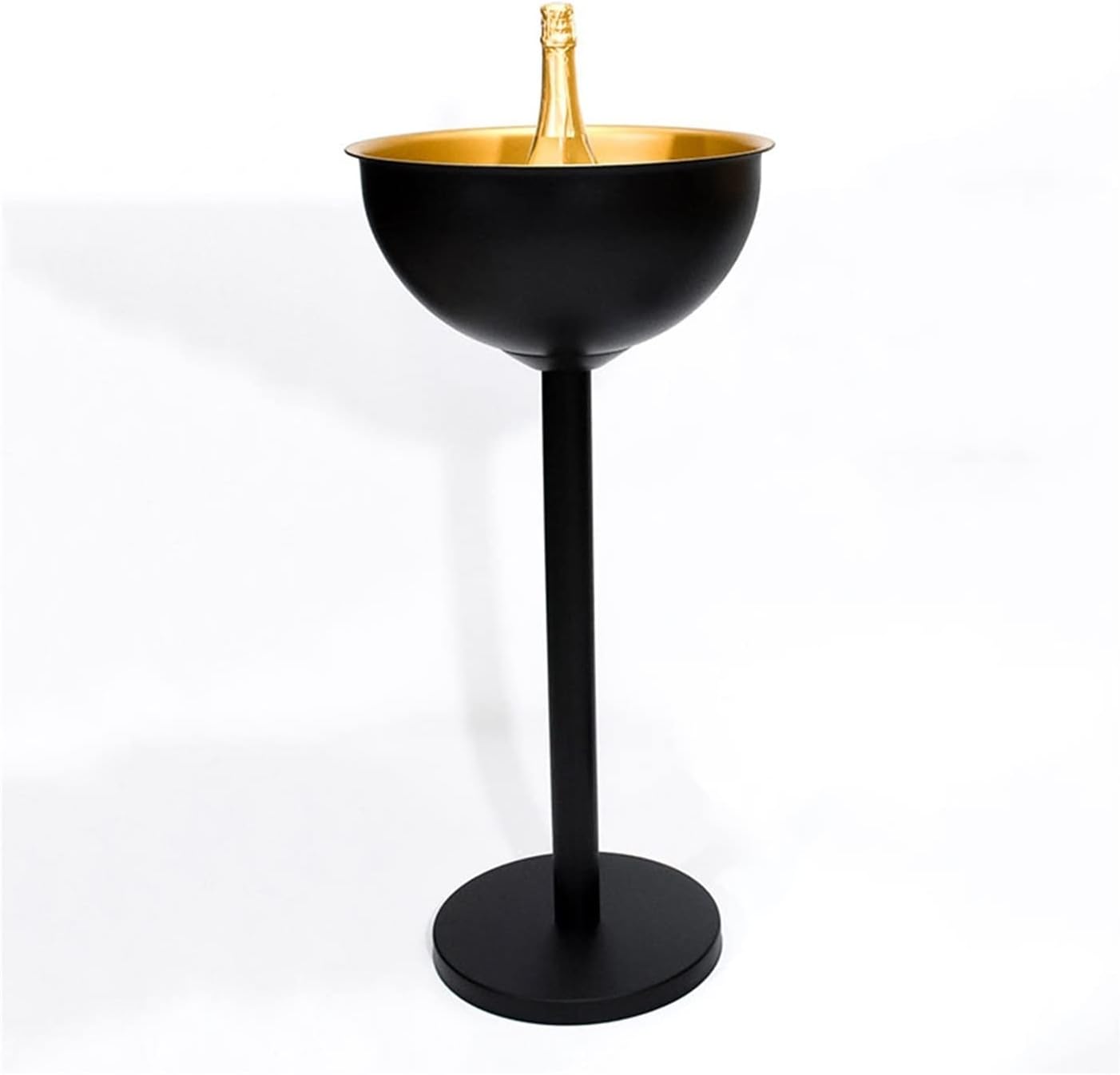 Ice Bucket Champagne Bucket Stainless Steel Ice Bucket Vertical with Rack Champagne Bucket Thickened Ice Wine Basin Household Ice Bucket Bar Ktv Ice Cooler Ice Bucket Beverage Tub (Color : Brass)