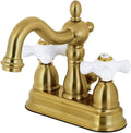 Kingston Brass KB1607PX 4 in. Centerset Bathroom Faucet, Brushed Brass
