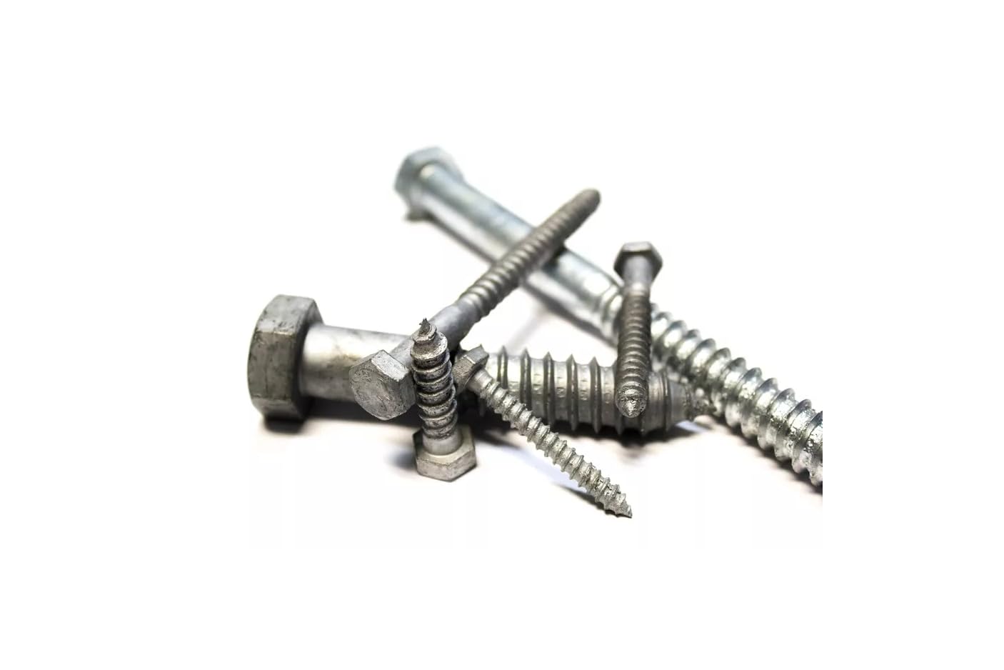 100 Pcs 3/4X3' Hex Lag Screws Hot Dip Galvanized Fasteners Screws Set