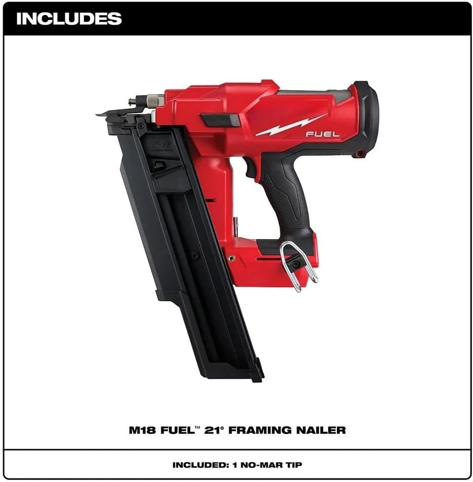 2744-20 Cordless Brushless Framing Gun for Milwaukee M18 18V FUEL 21-Degree Framing Nailer - Bare Tool