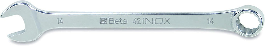 Beta 42INOX Metric 11-Piece Stainless Steel Combination Wrench Set 8-19mm | 12-Point Box End, 15° Offset | Corrosion-Resistant AISI 420 |Food Industry and Clean Room Safe