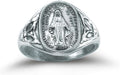 Extel Sterling Silver Miraculous Medal Ring, Size 9