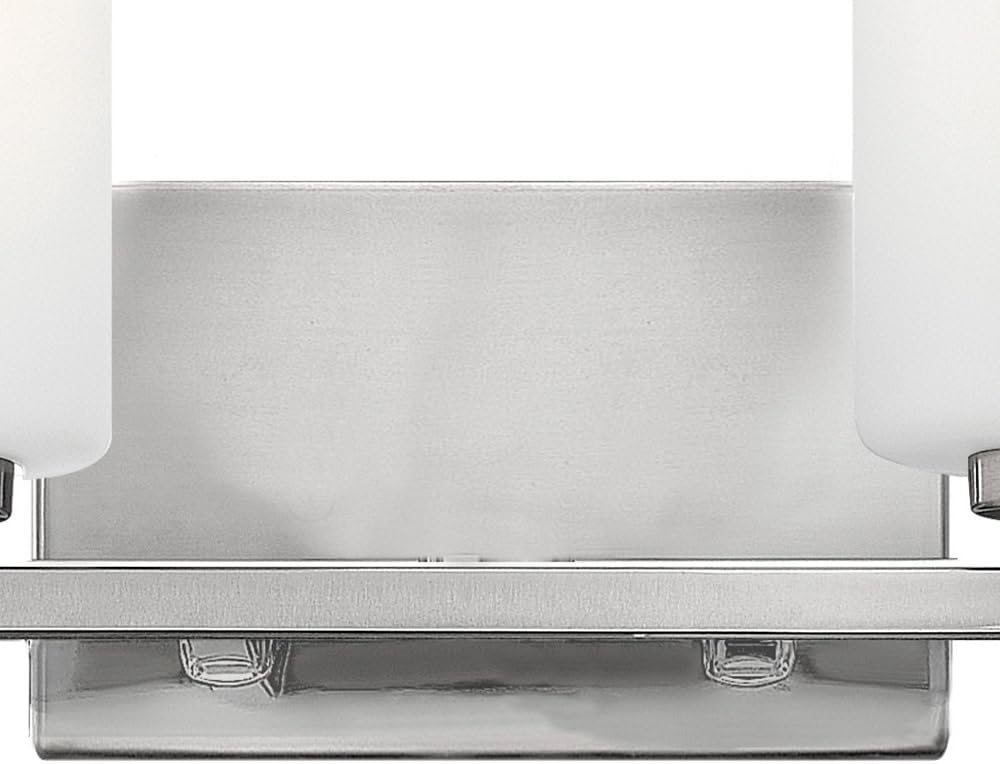 Hinkley Karlie Contemporary Modern Two Light Bathroom Vanity Fixture, Brushed Nickel