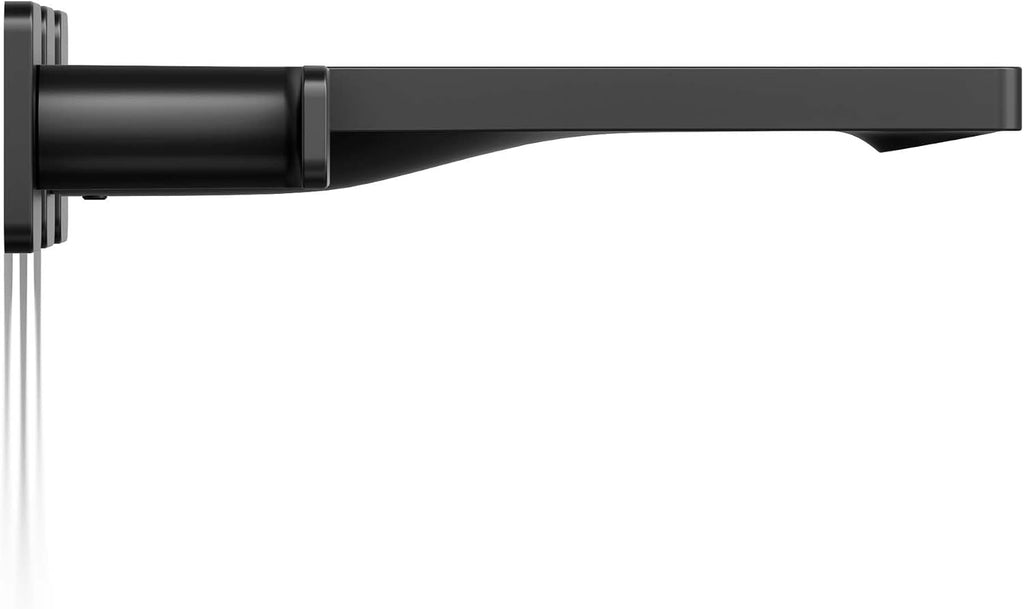 Kohler T23491-4-BL Parallel Two-Handle Wall Mount Bath Faucet Trim with Lever Handles, Matte Black
