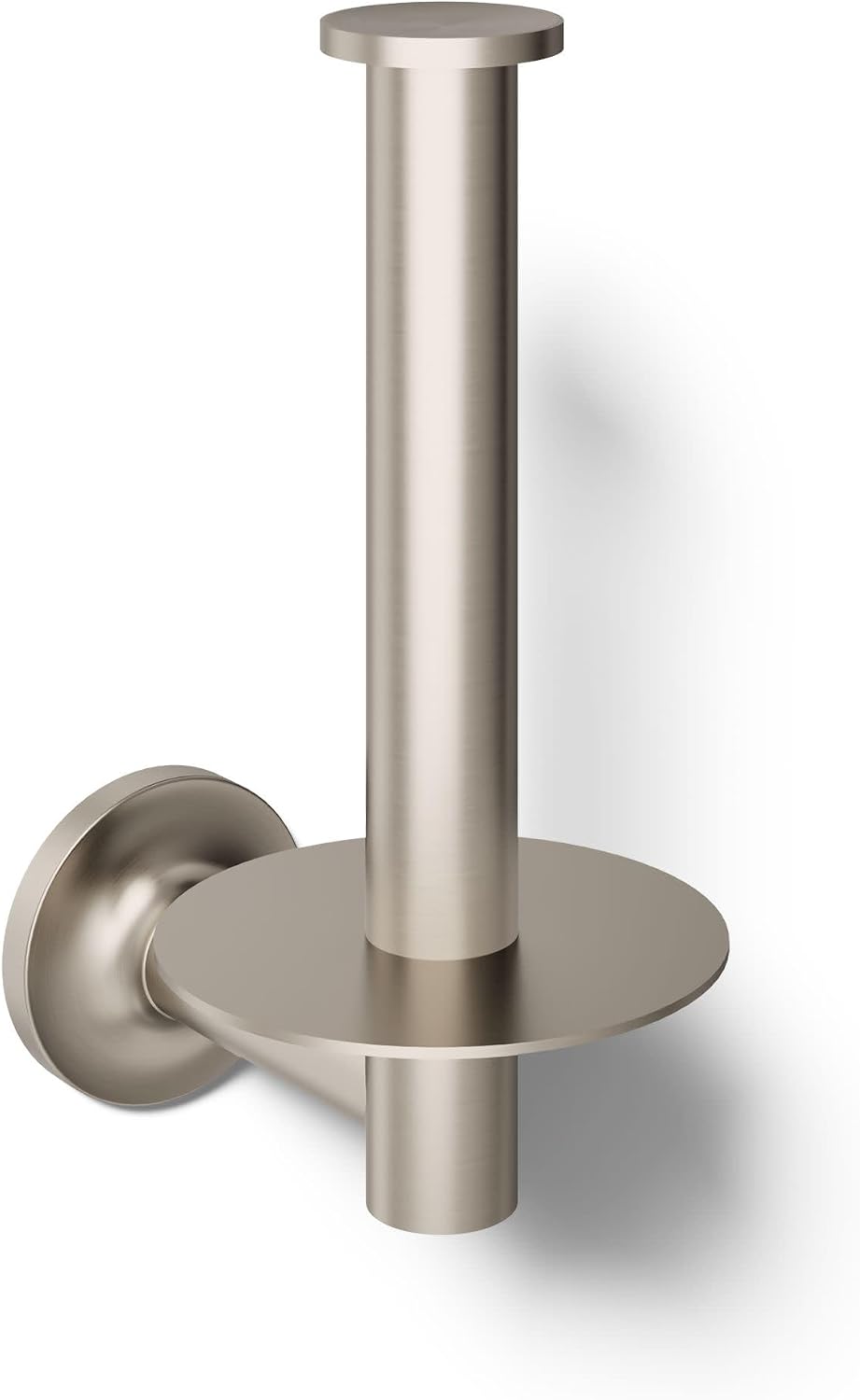 KOHLER 14444-BN Purist Vertical Toilet Paper Holder Wall Mount, Metal Toilet Paper Holder, Vibrant Brushed Nickel