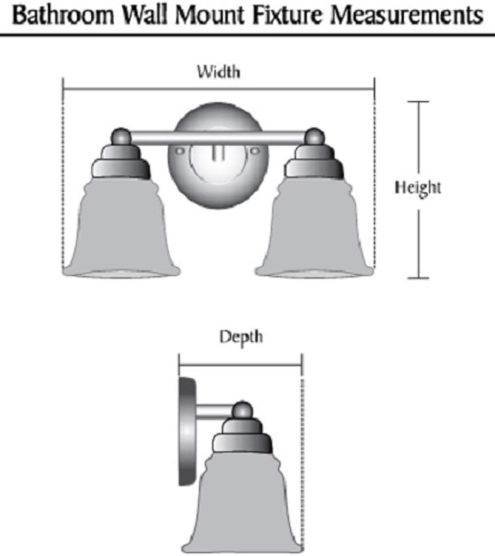 Aspen Creative 62216, Three Metal Bathroom Vanity Wall Light Fixture, 18-1/2' Wide, Transitional Design in Brushed Nickel