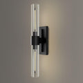 Black 22.8' Sconces Wall Lighting,Bathroom Vanity Lights Fixtures with Clear Glass Shade Wall Lamp for Mirror, Living Room, Bedroom, Hallway, Fireplace, Staircas（Including Bulb）