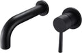 SUMERAIN Matte Black Tub Faucet Set Wall Mount Bathtub Faucet Single Handle, Rough-in Valve Included