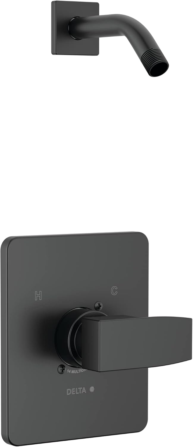 Delta T14267-LHD-PP Modern Shower Only Trim Package - Less Shower Head - Matte Black