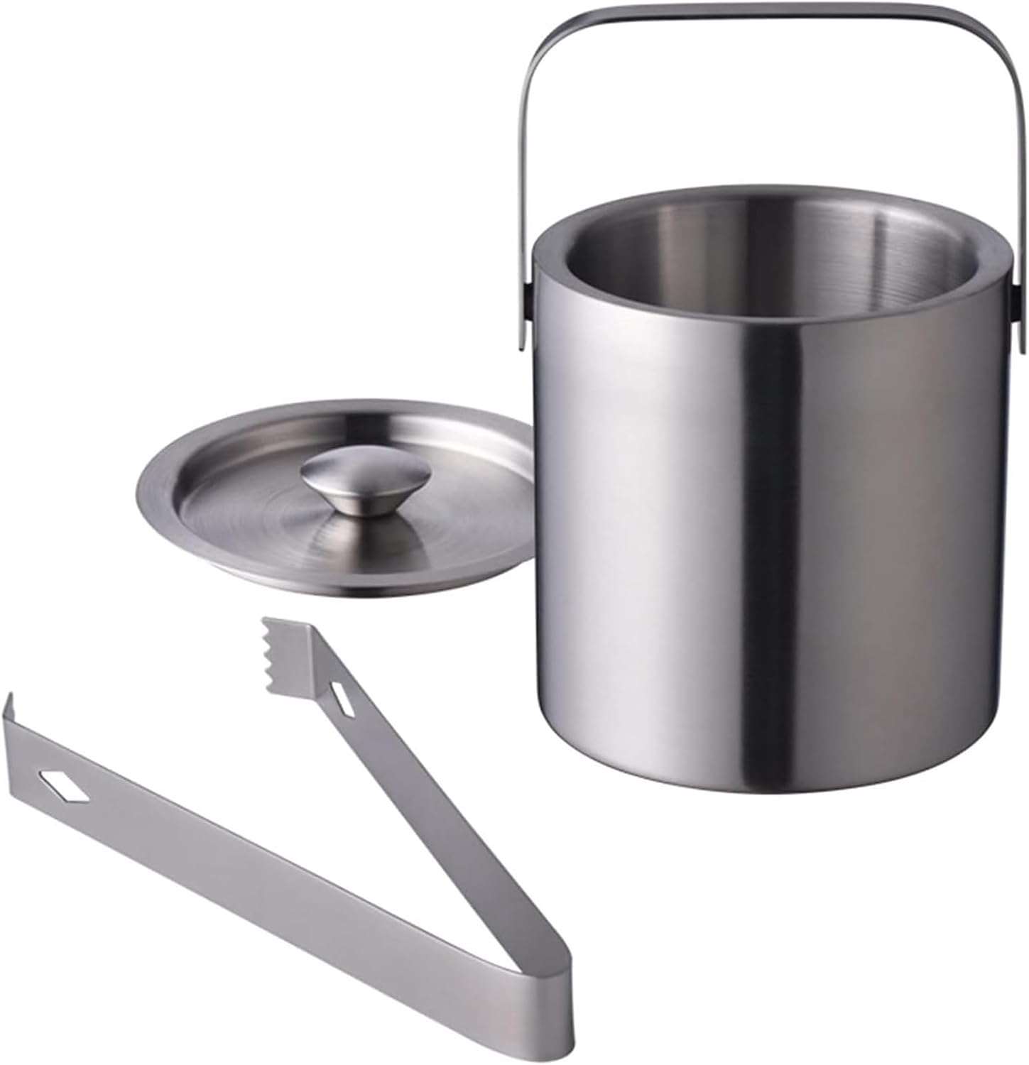 Ice Buckets for Parties, Stainless Steel Double Wall Wine Chiller with Carrying Handle