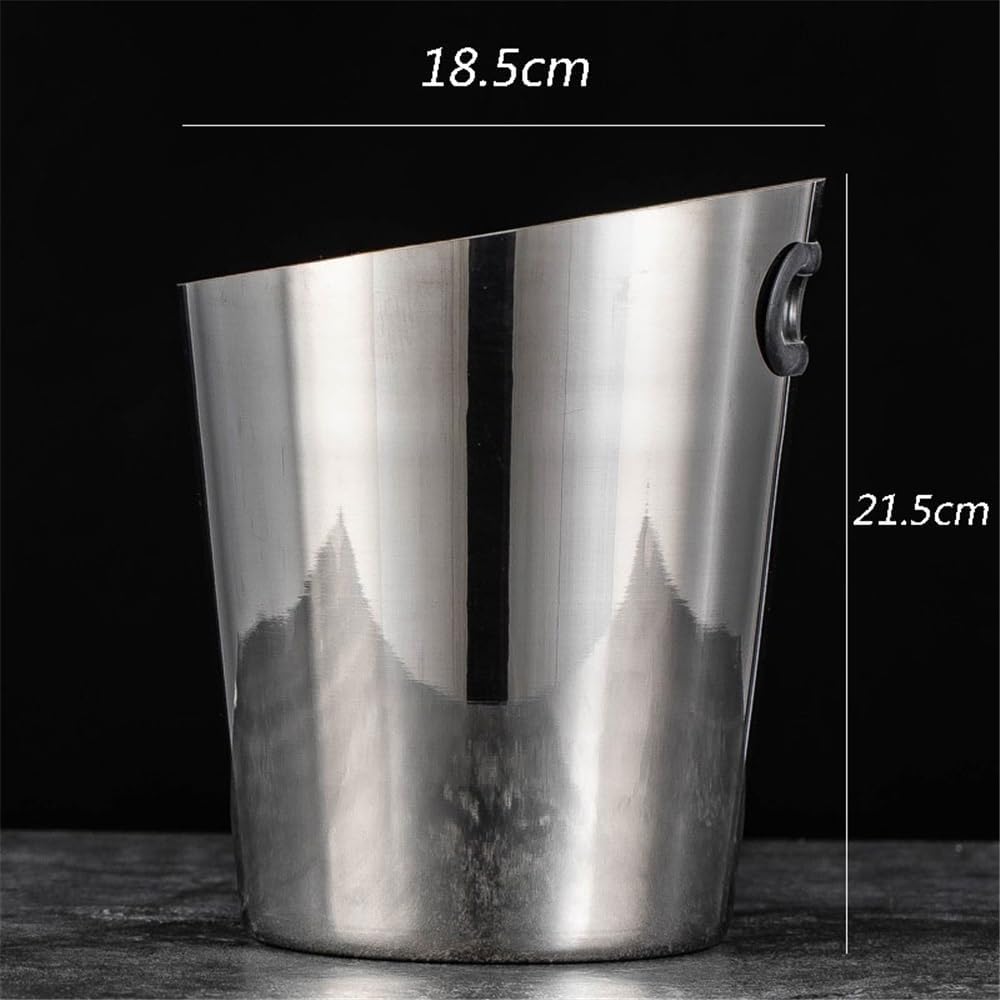 Ice Bucket Champagne Bucket Beveled Ice Bucket Stainless Steel Ice Bucket Home Wine Ice Wine Bucket Bar Fashion Ice Bucket Beverage Tub(Gold)