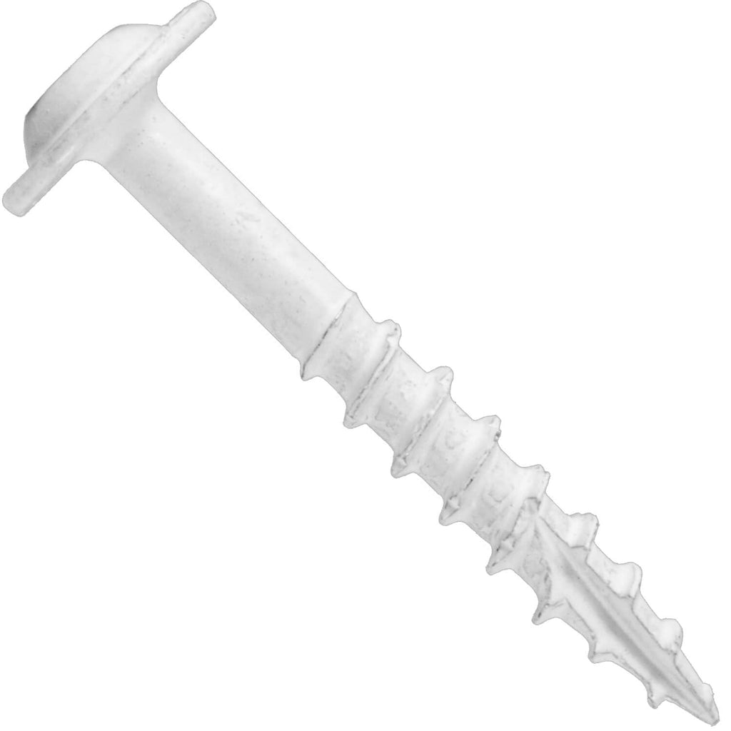 Round Washer Head 7 x 1-1/4' White - 5 POUNDS ~1110 Screws