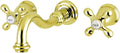 Kingston Brass KS3122AX Vintage 2-Handle Wall Mount Bathroom Faucet, Polished Brass